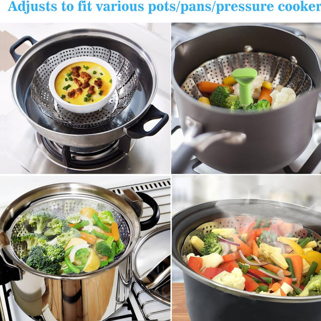 🔥Hot Sale 🔥Stainless steel vegetable steamer-folding steamer