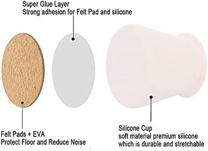 Leg Caps for Furniture- Easy movement & No more floor scratches