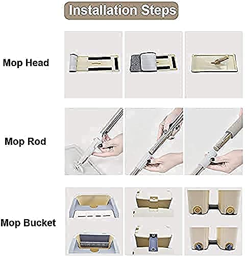 “360° Flat Spin Mop with Bucket &  Microfiber Pads