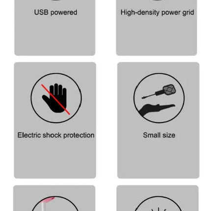 USB Rechargeable Mini Electric Mosquito Killer Racket – Safe & Powerful