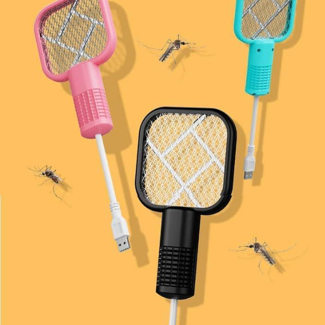 USB Rechargeable Mini Electric Mosquito Killer Racket – Safe & Powerful