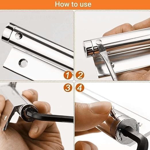 Stainless Steel Automatic Door Closer – Heavy Duty Hydraulic for Home, Office