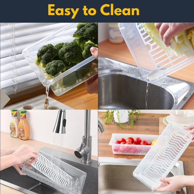 Food Storage Container Set with Lid And Detachable Drain Pan