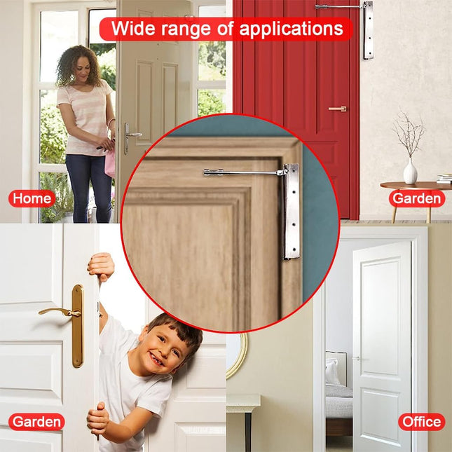 Stainless Steel Automatic Door Closer – Heavy Duty Hydraulic for Home, Office