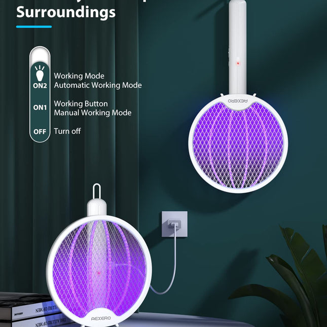 Mosquito Killer Bat Foldable & Rechargeable with LED Light Racket