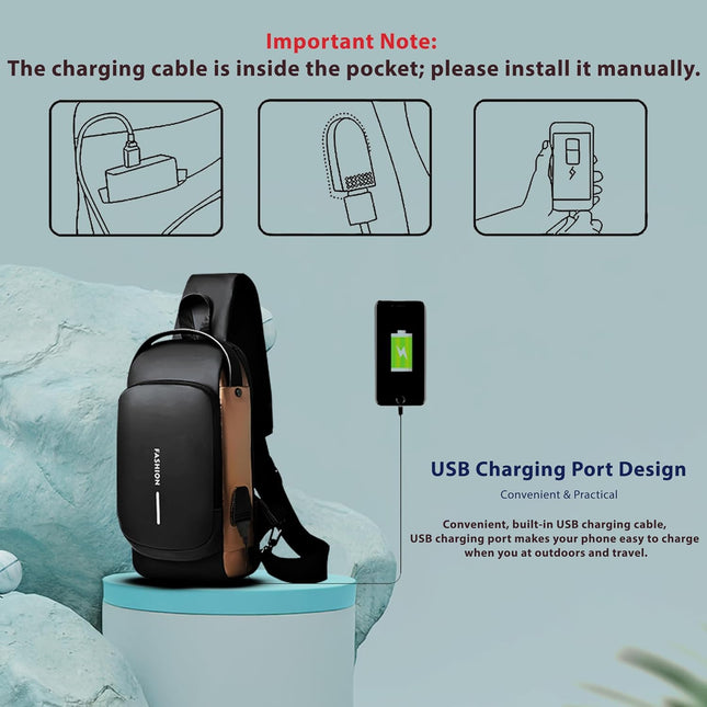 Waterproof Anti-Theft Crossbody Travel Bag – Scratch Resistant & Durable