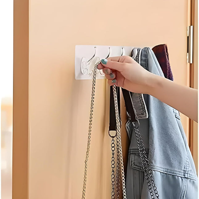 Self Adhesive Wall Hanger Hooks Strip (6 Hooks) (Buy 1 Get 1 Free)