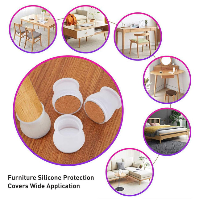 Leg Caps for Furniture- Easy movement & No more floor scratches