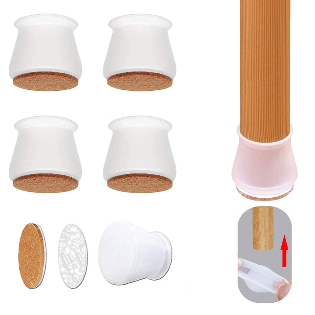 Leg Caps for Furniture- Easy movement & No more floor scratches