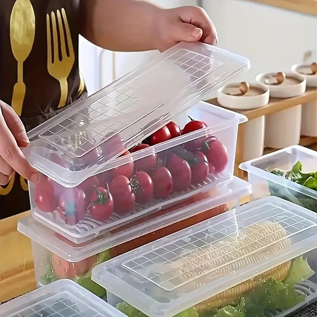 Food Storage Container Set with Lid And Detachable Drain Pan