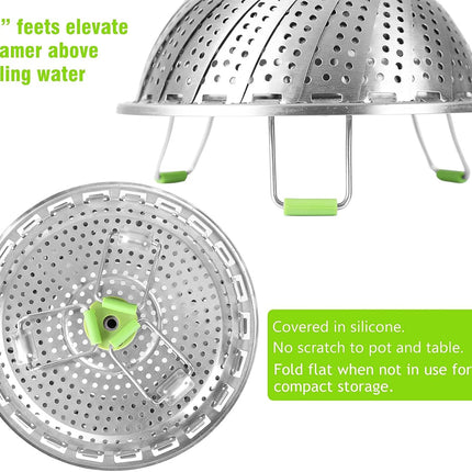 🔥Hot Sale 🔥Stainless steel vegetable steamer-folding steamer