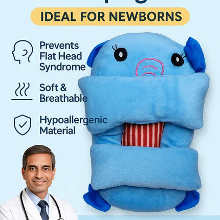 Baby Shaping Head Support Pillow – Soft, Breathable & Anti-Flat Head Pillow