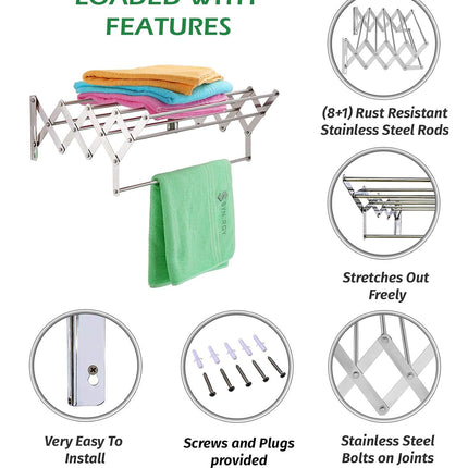Foldable Wall Mount Cloth Dryer Racks